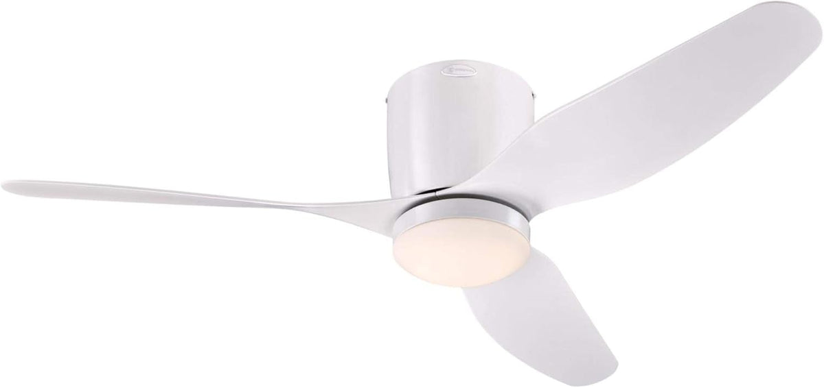 White 46 Inch Ceiling Fan with Light and Remote F750950