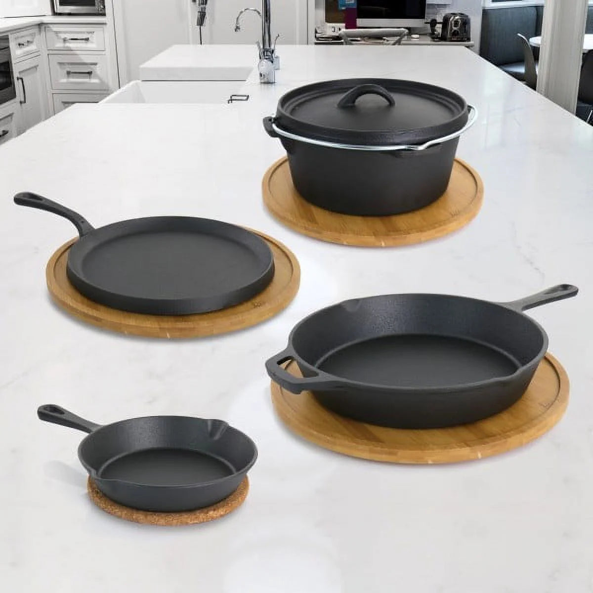 Pre-Seasoned Cast Iron 5-Piece Cookware Set E303
