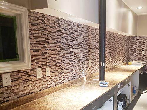 10-Sheet Peel and Stick Wall Tile in Sandstone Y31824