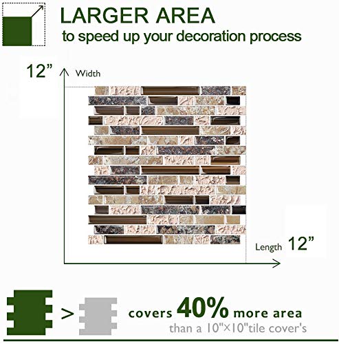 10-Sheet Peel and Stick Wall Tile in Sandstone Y31824