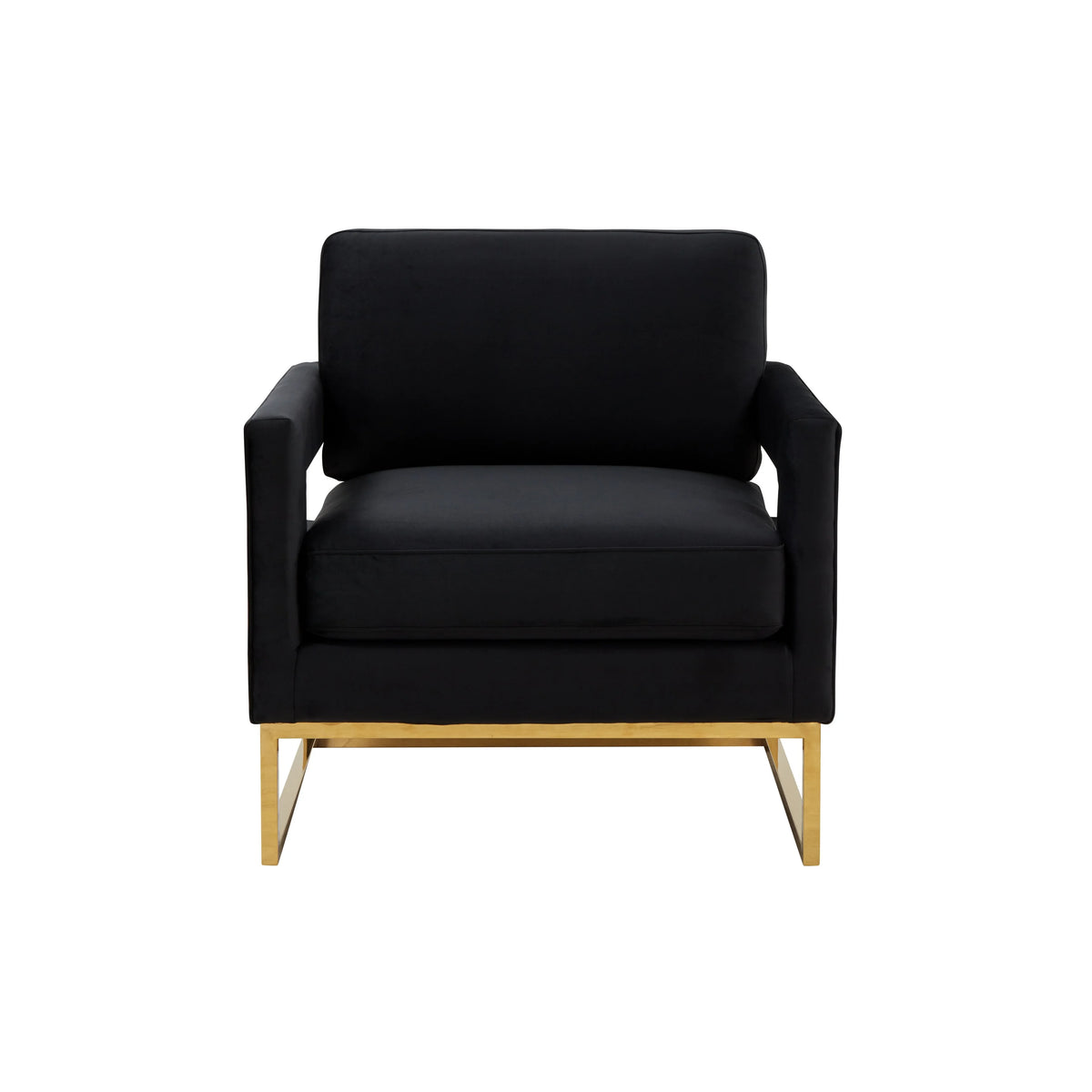 Black Velvet Accent Chair X862