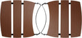 HDPE Grill Side Shelves - 3 Shelves Slats N571