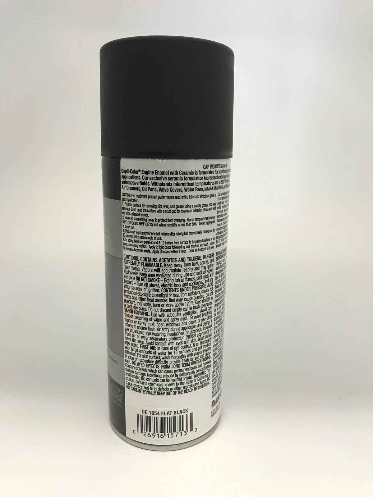 Flat Black 12 oz Aerosol Engine Enamel Paint with Ceramic R55603