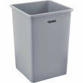 Square Plastic Garbage Can, Gray, 35 Gallon G6997