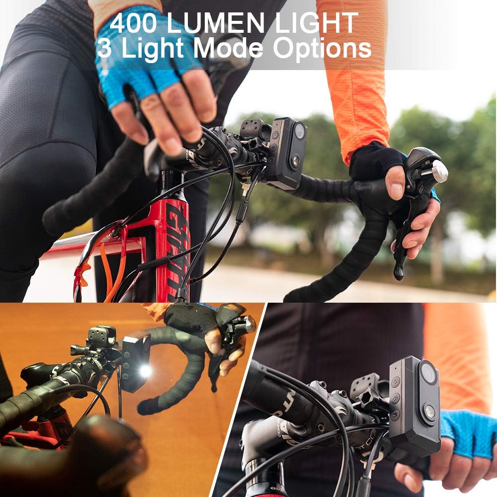 Bike Camera with Front Light, Full HD WiFi, 400 Lumen F75964