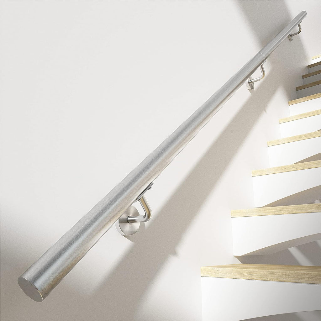 Brushed Stainless Steel Wall Mounted Stair Handrail Q109