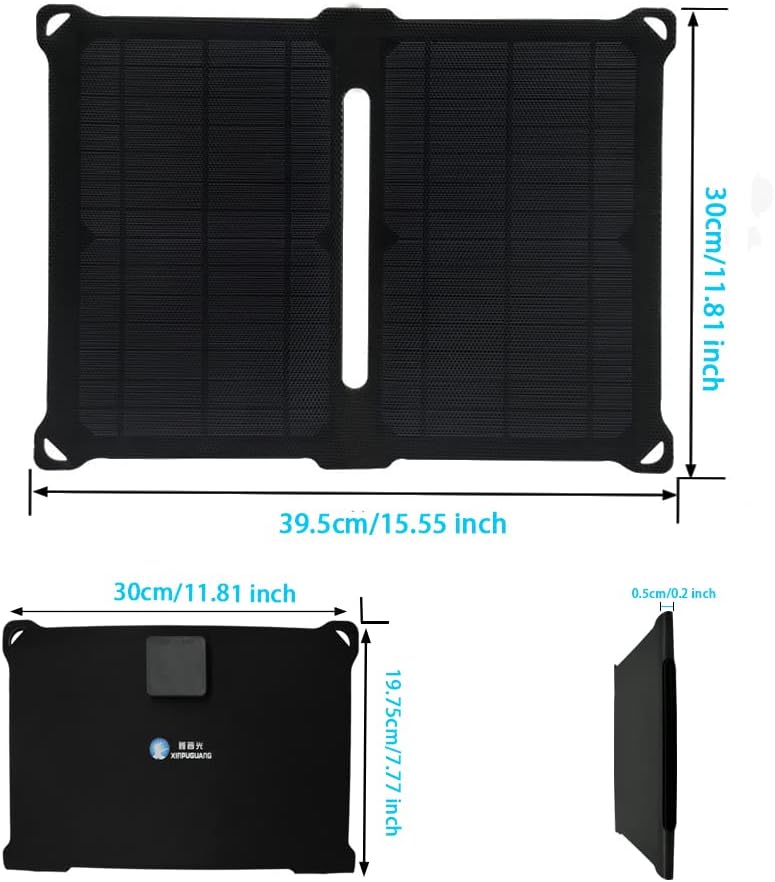 28W Foldable Solar Panel with 2 USB Output Ports S6014