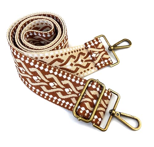 2'' Wide Adjustable Shoulder Strap Ethnic Jacquard Weave T18251