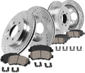 290mm Front + 300mm Rear 6 Lug Rotors + Ceramic Brake Pads + Clips K589613