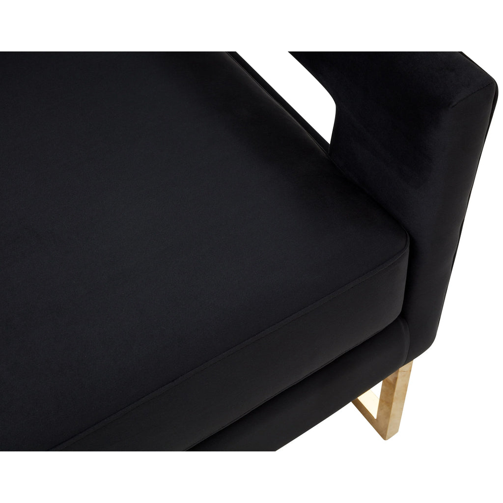 Black Velvet Accent Chair X862