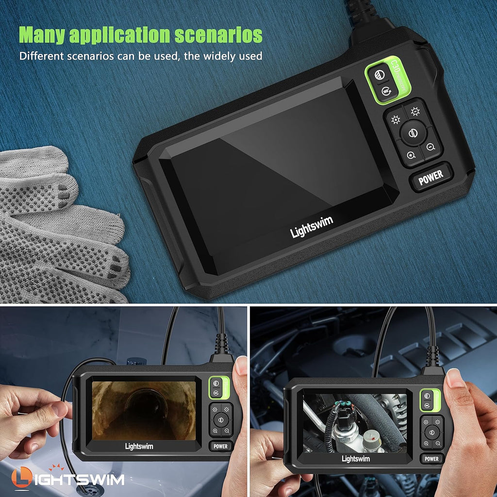 4.3" IPS Borescope with 16.5FT Semi-Rigid Cable Q5732