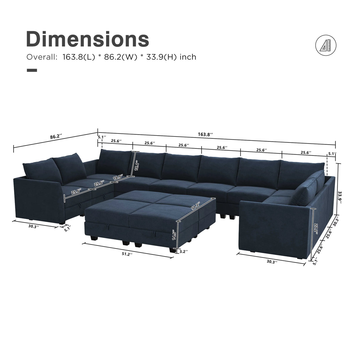 Navy Blue Velvet Sofa Sleeper T295014