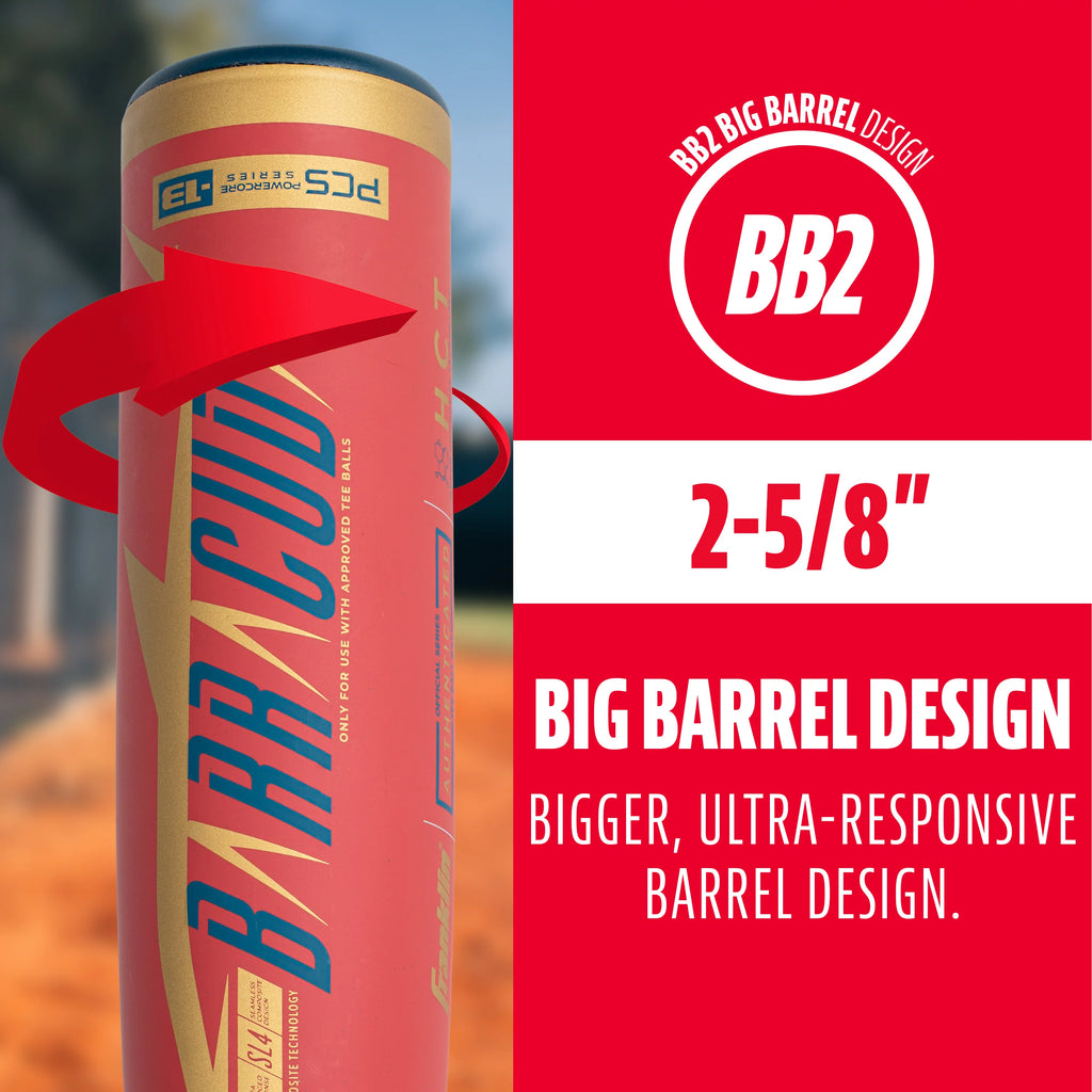 Kids Baseball Teeball Bat - 24 Inches 11oz - 2 5/8 Inch Barrel - Red Q3529