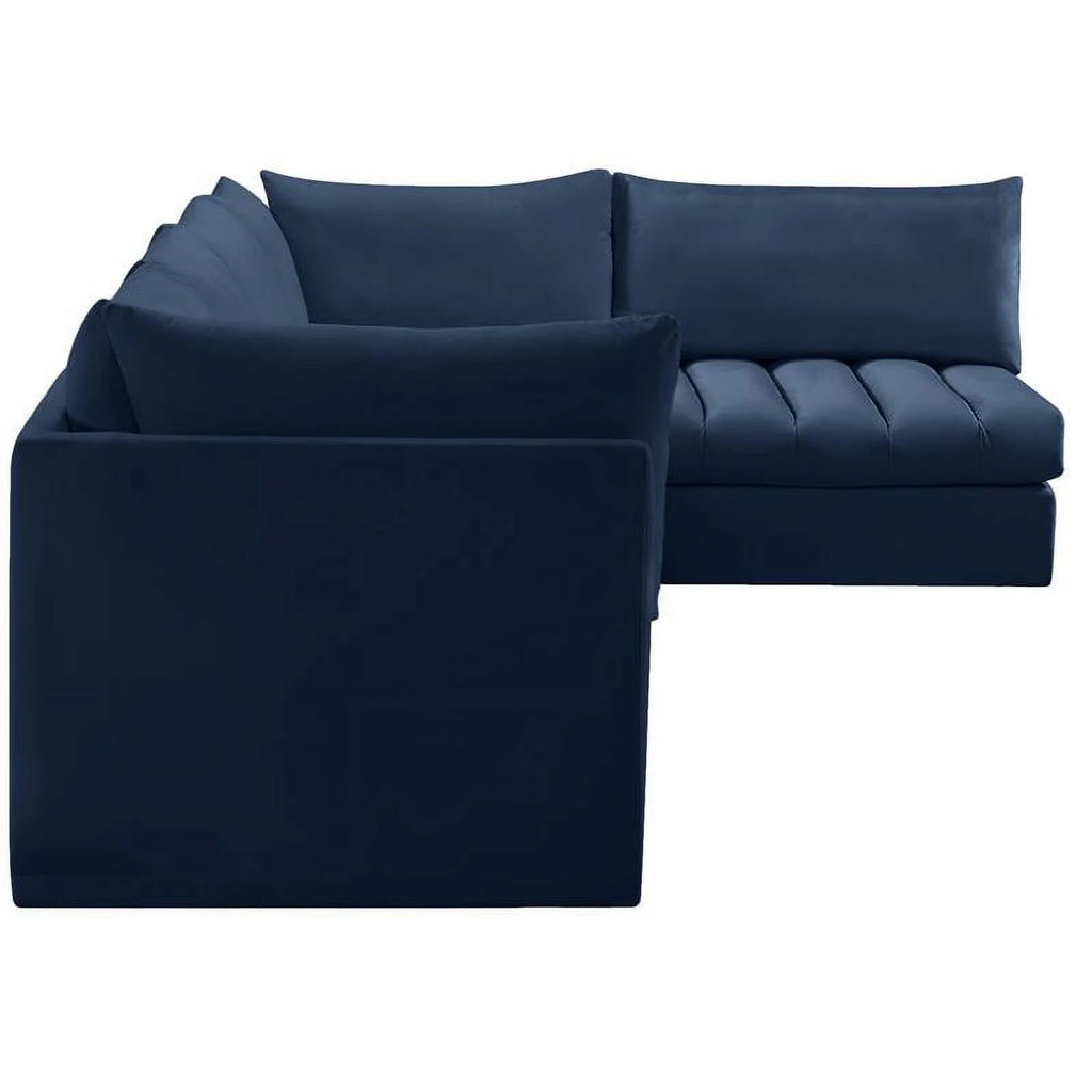 Navy Velvet Modular Sectional J4052