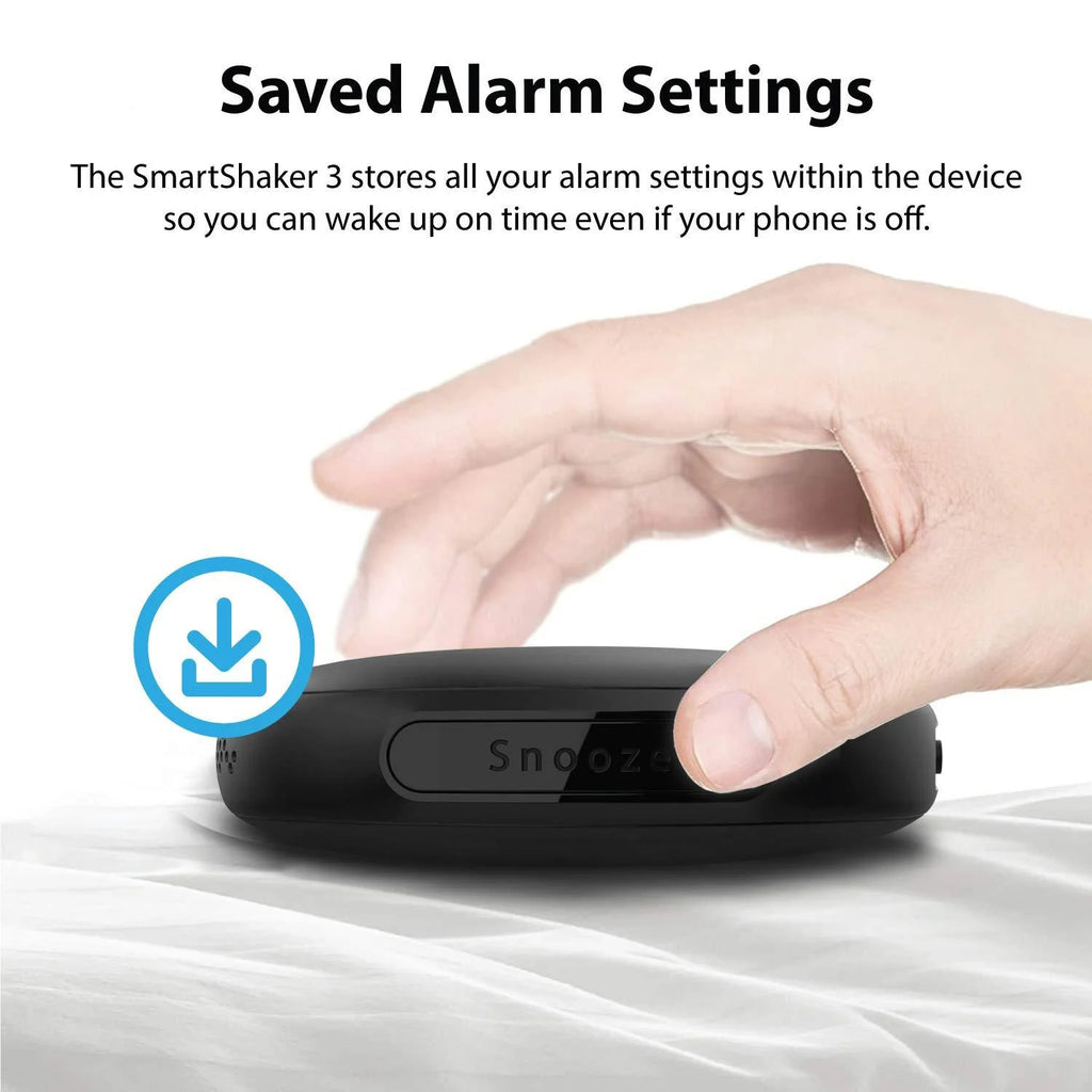 Black Vibration Bed Shaker Bluetooth Alarm Clock T58101
