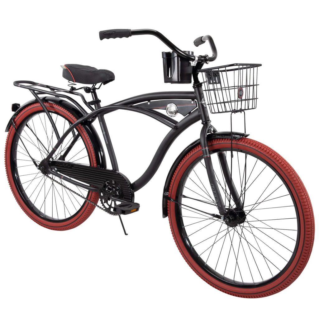26 Inch Matte Black Cruiser Bike J752