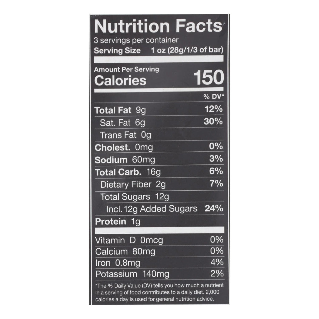 Dark Chocolate Caramel Sea Salt Chocolate Bar Case of 12 H1305