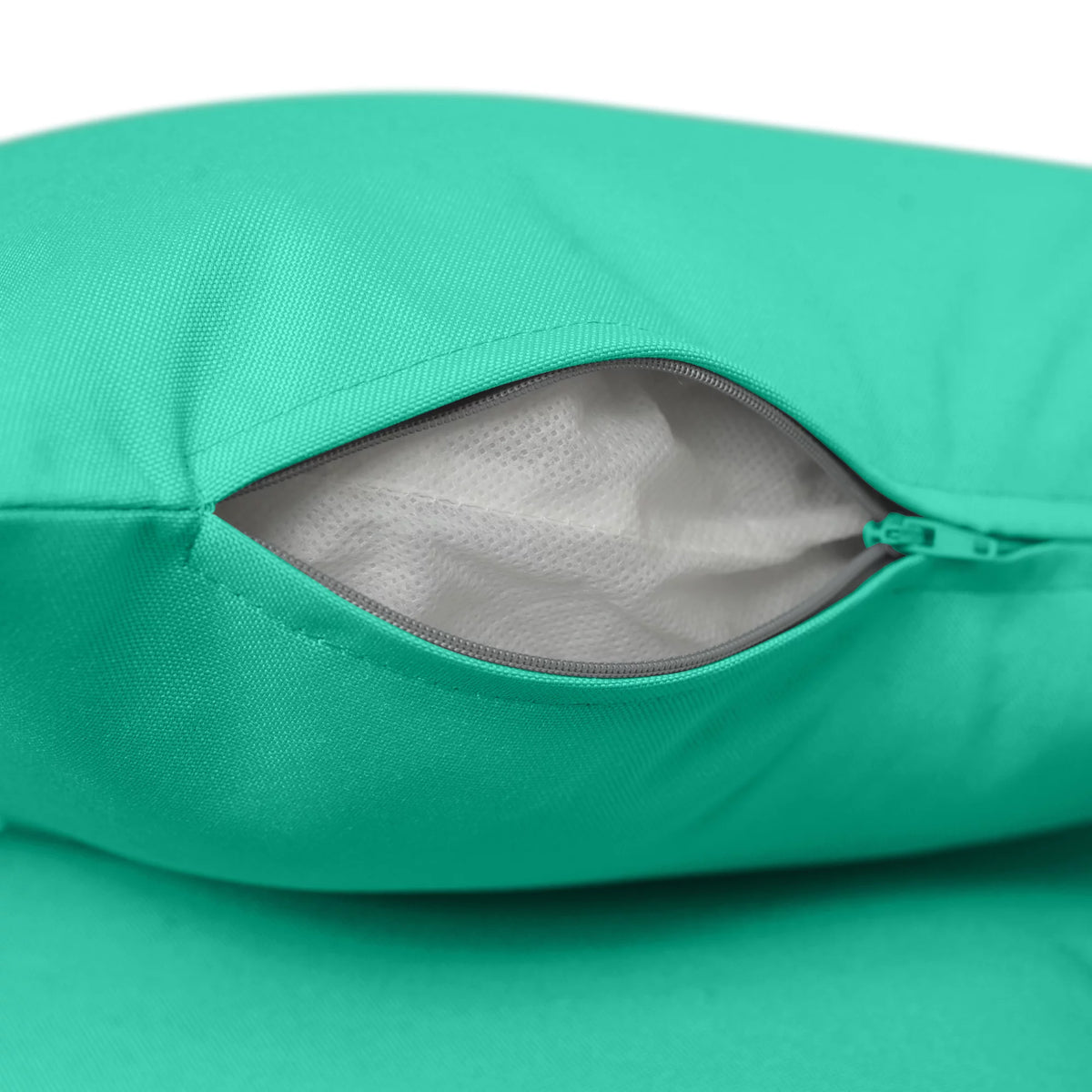 Pack of 2 Outdoor Decorative Throw Pillows 18 x 18 inch Solid Aqua Square Pillows W13879
