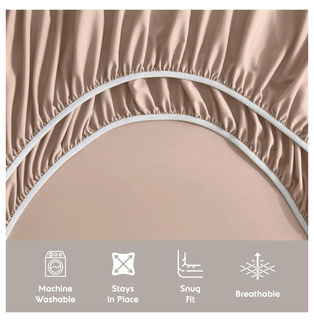 Twin 3 Piece Deep Pocket Bed Sheets Set with Fitted Sheet, Flat Sheet, Pillow Case R69516