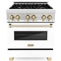 30 4.0 cu. ft. Dual Fuel Range with White Matte Door X6183