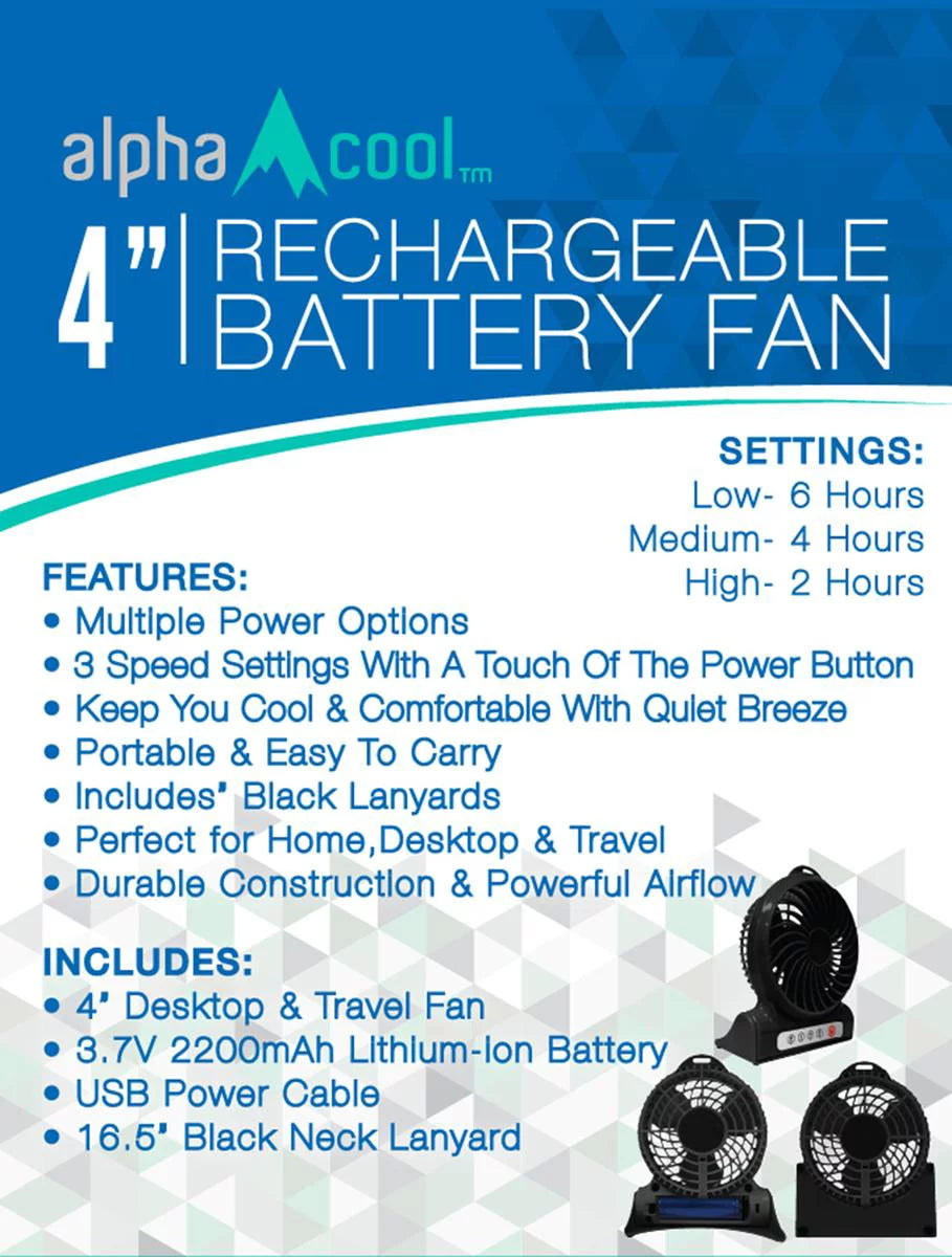 Rechargeable Personal Fan J2964