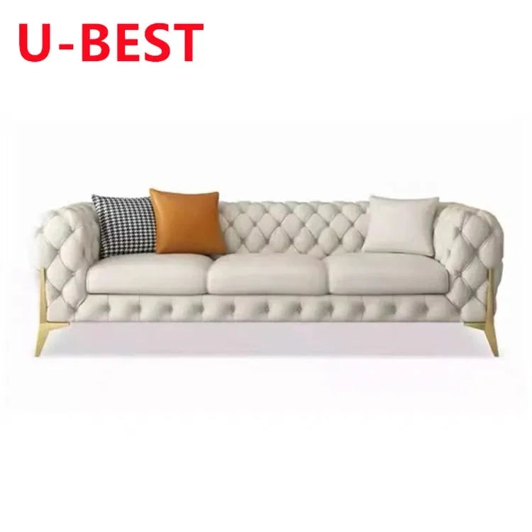 Velvet Tufted Sectional Sofa Set 4 Seat Z4918