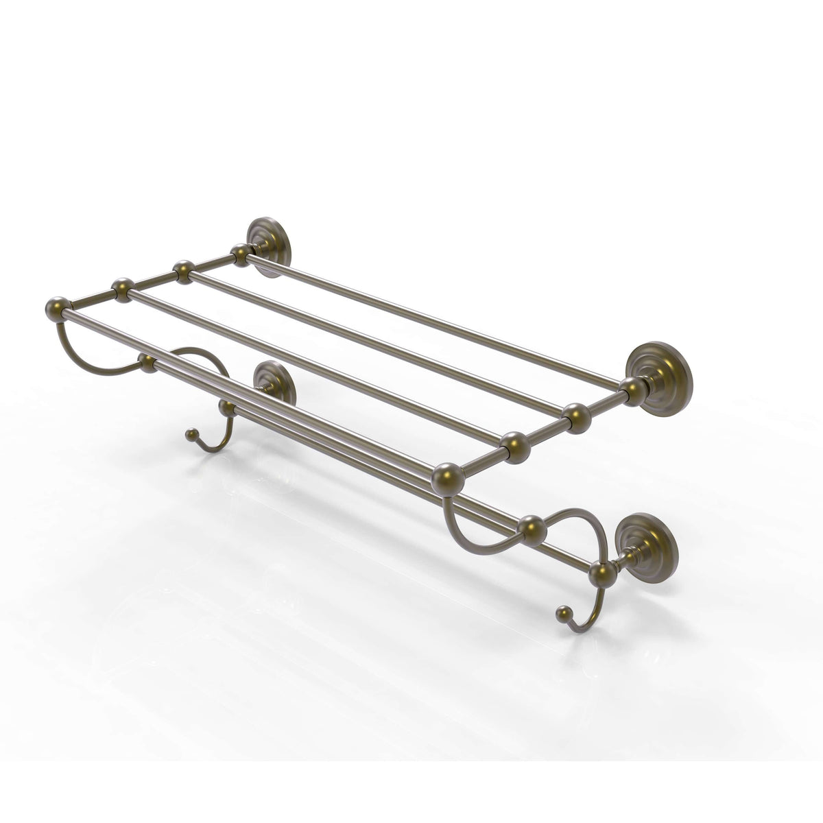 Antique Brass Train Rack Towel Shelf Q4210