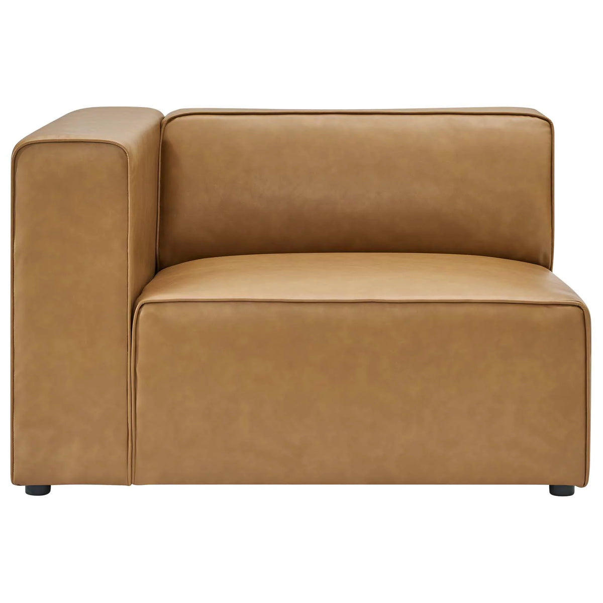 Tan Vegan Leather 7-Piece Sectional Sofa N324032
