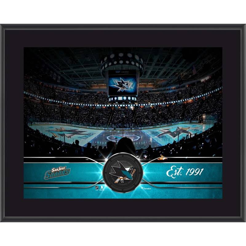 San Jose Sharks Young Collectors Bundle Plaque 2019 Model Official Game Puck E16377