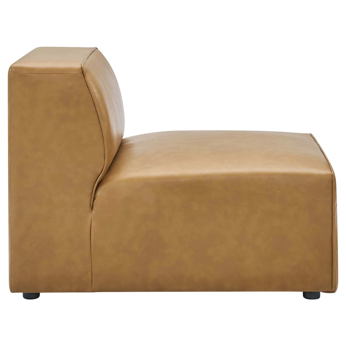 Tan Vegan Leather 7-Piece Sectional Sofa N324032