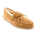 Men's Sheepskin Hardsole Moccasins, Size 13 Wide, Golden Tan O270507