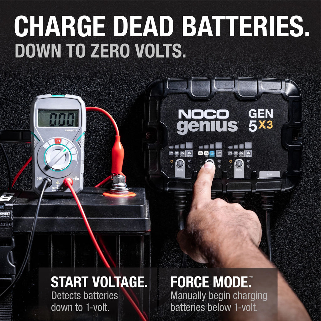 3-Bank 15A 12V Onboard Battery Charger E3354