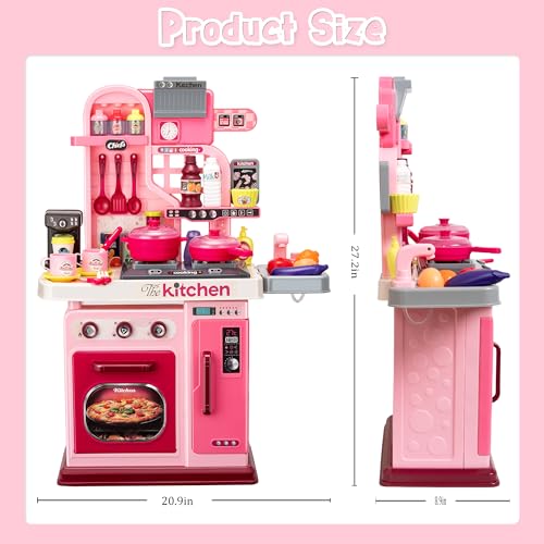 Pink 53 Pc Kids Kitchen Playset V5691