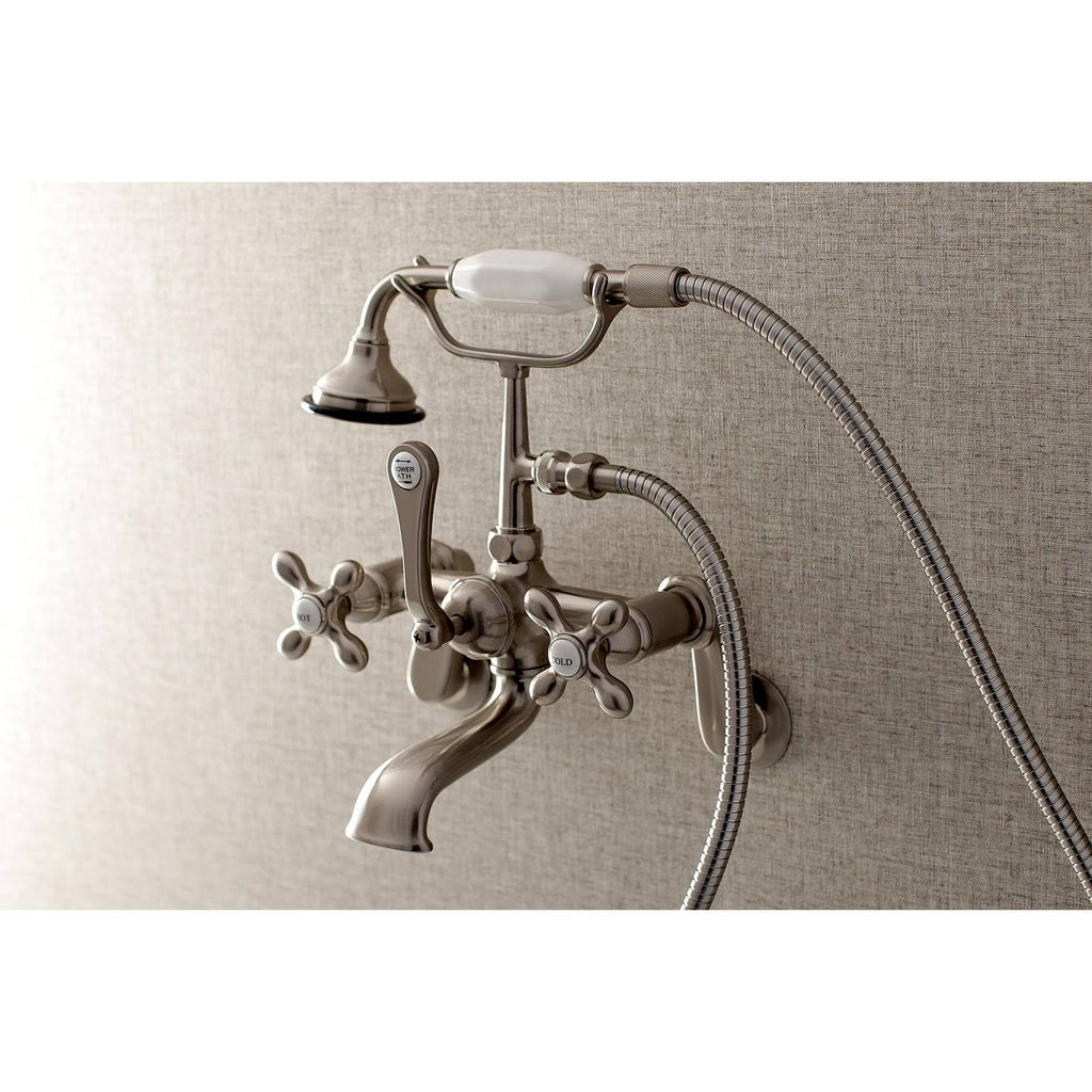 Matte Black Wall Mount Tub Faucet with Hand Shower F5913