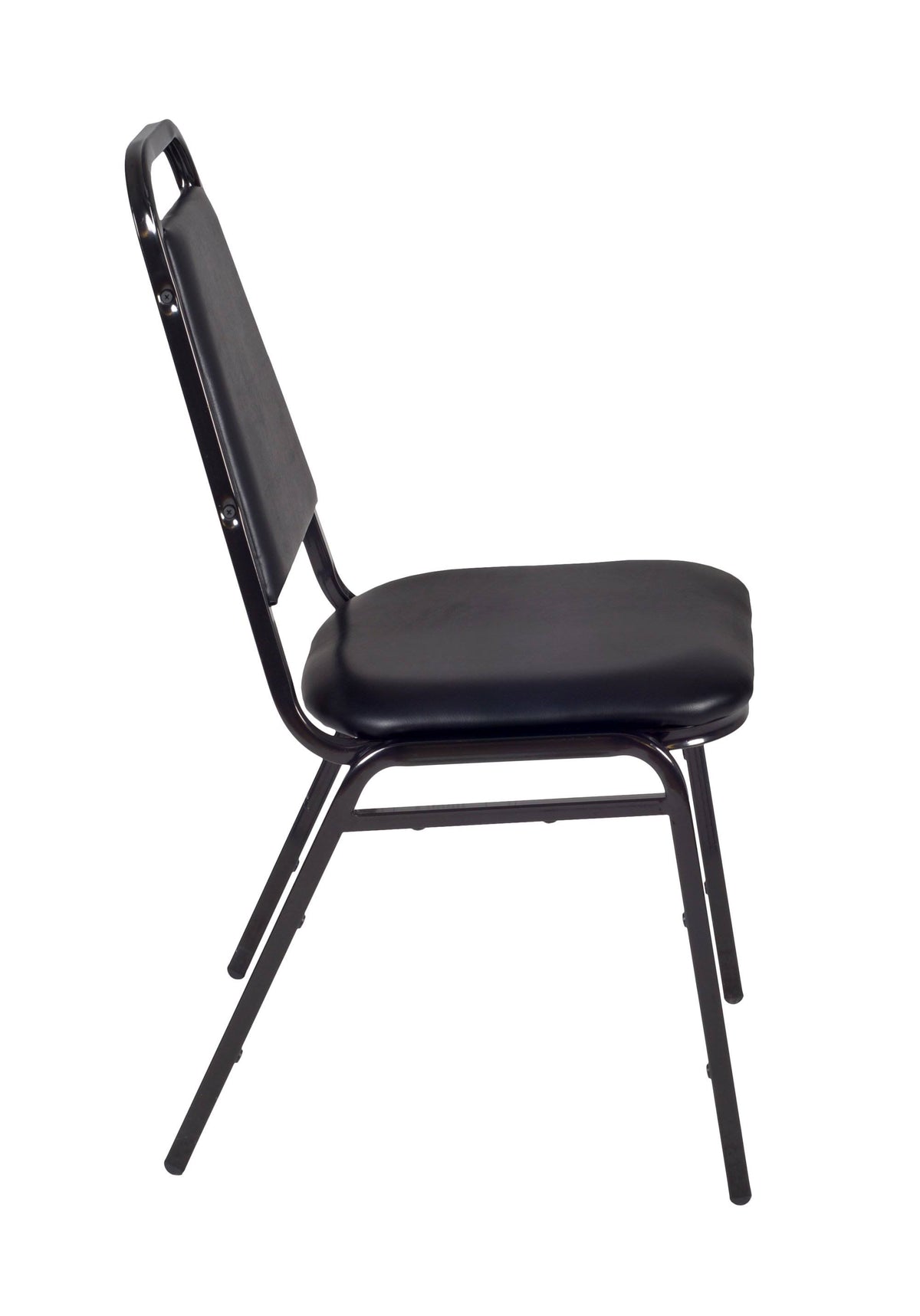 30x22 Round Breakroom Table Grey and 4 Restaurant Stack Chairs Black E8962