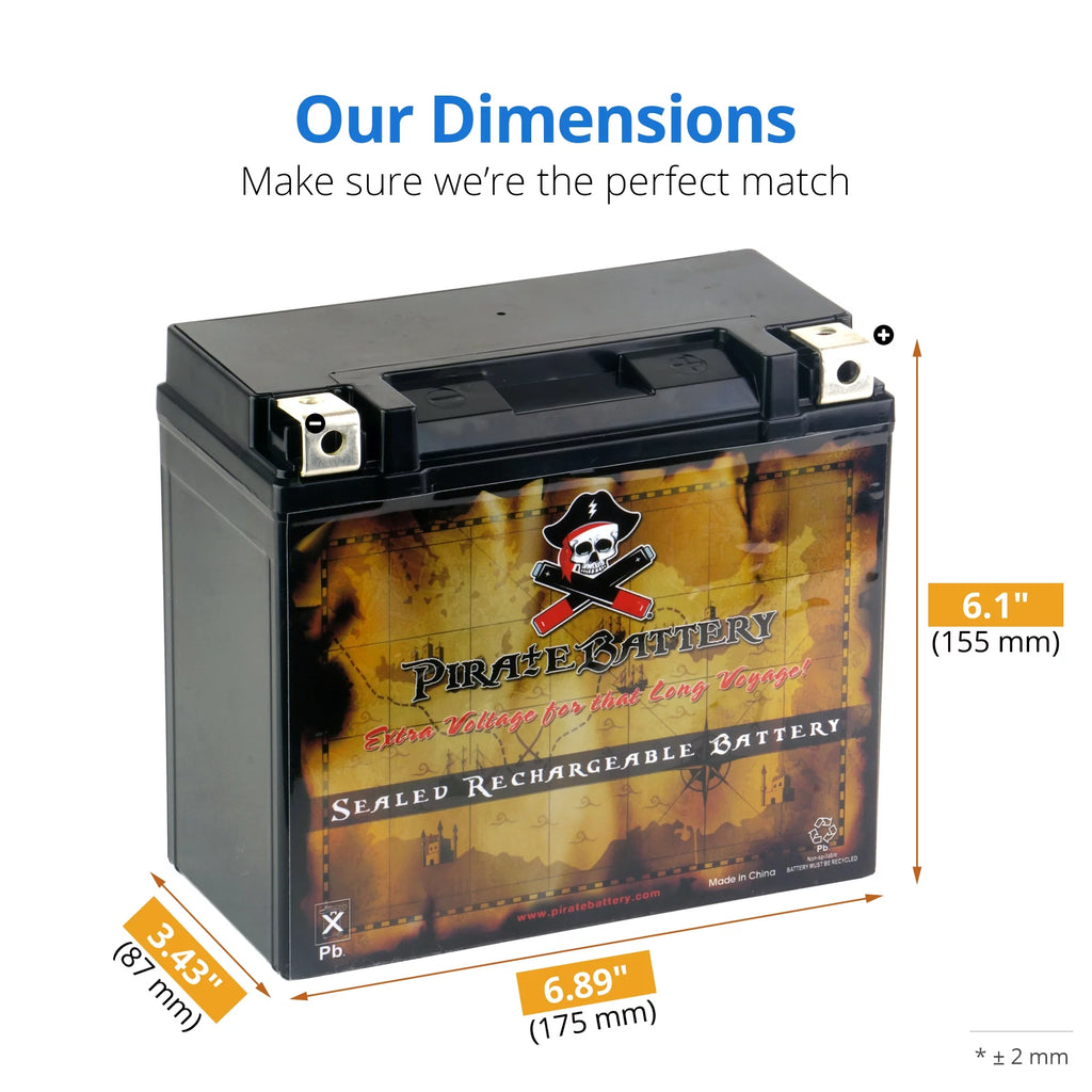 12 Volts 18 Ah 310 Cca Motorcycle Battery Y617