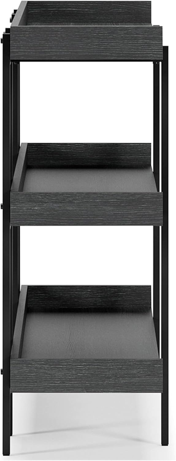 Black 3-Tier Bookcase V612
