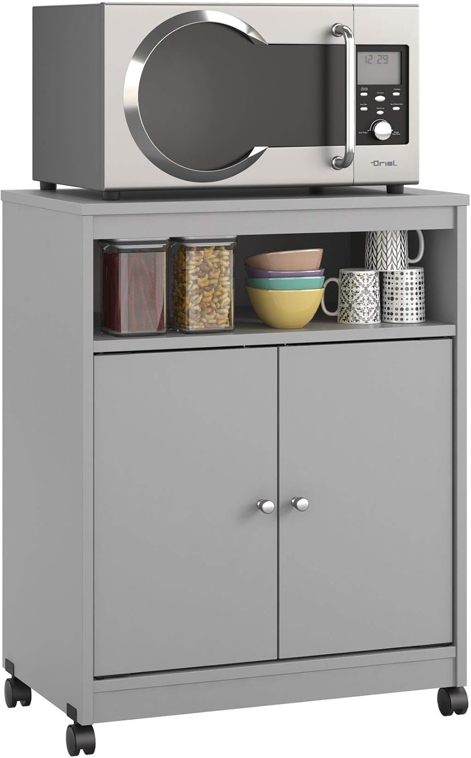 Black Oak Microwave Cart D757
