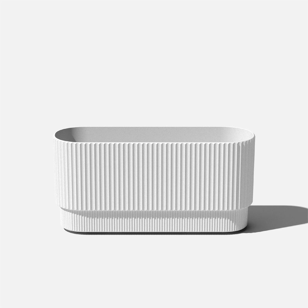 30" Long Plastic-Stone Planter White M502894