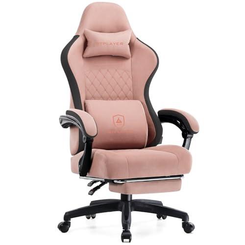 Fabric Gaming Chair with Footrest M984412