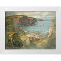 32x25 White Modern Wood Framed Art Print M653
