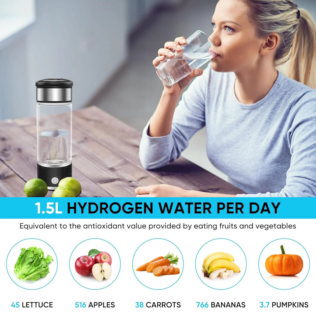 Hydrogen Water Bottle Generator I629644