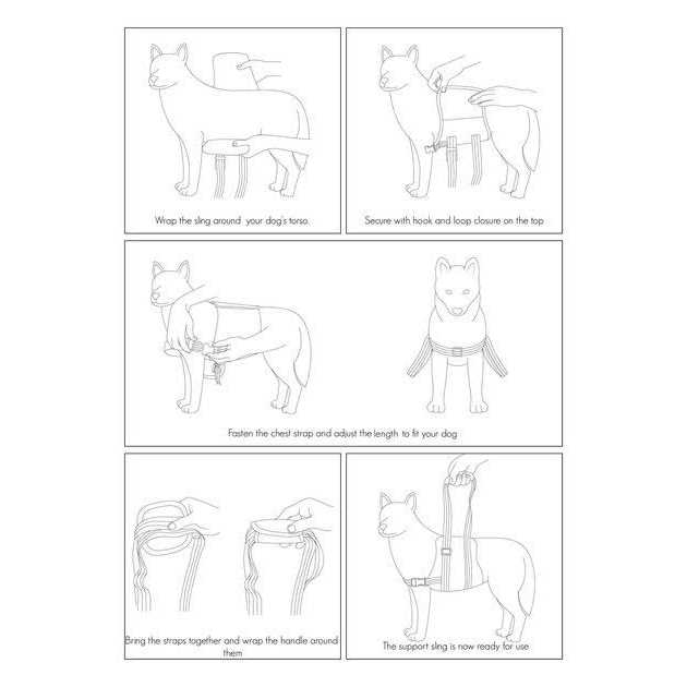 Veterinarian Approved Dog Sling Assist with Chest Strap S482385