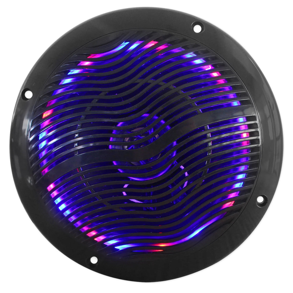 Black 6.5 Marine Speakers with Multi Color LED M5263