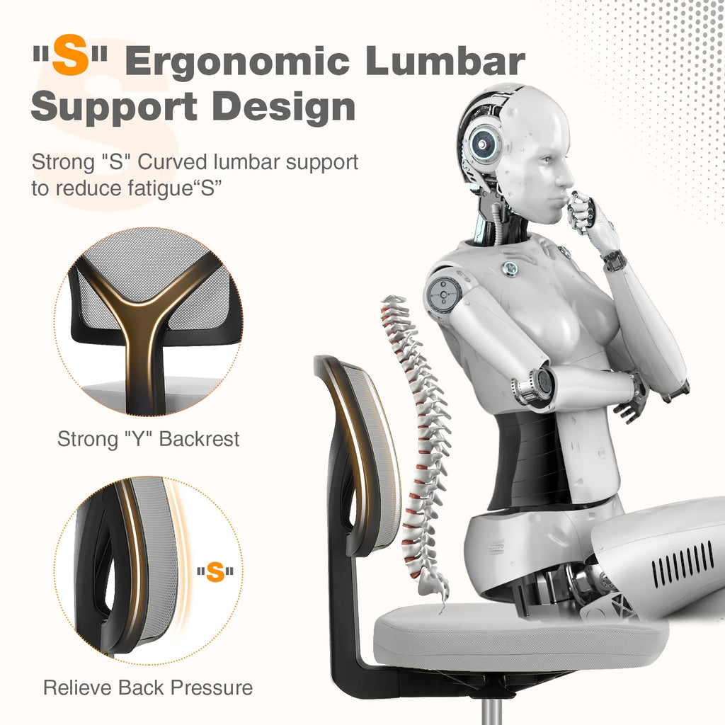 Armless Mesh Swivel Adjustable Low Back Task Chair Q529