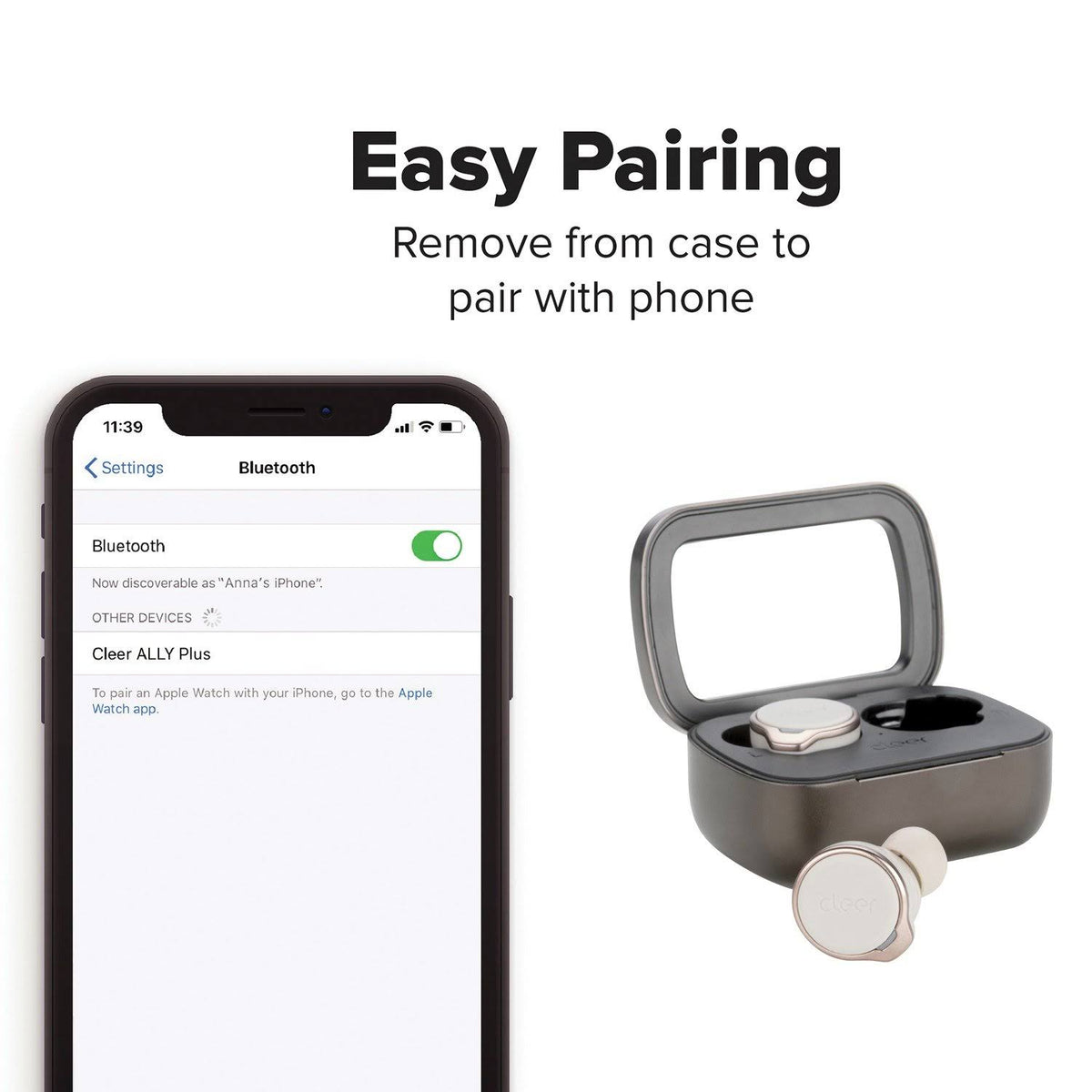 Grey True Wireless Noise-Canceling Bluetooth Earbuds D81863