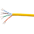 Cat5e Ethernet Bulk Cable Solid 350MHz UTP Cmp Plenum Copper 24AWG 1000ft Yellow H214743