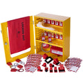 Lockout Tagout Storage Cabinet, 69 Piece, Wall-Mountable, 2 Movable Shelf Partitions E562002