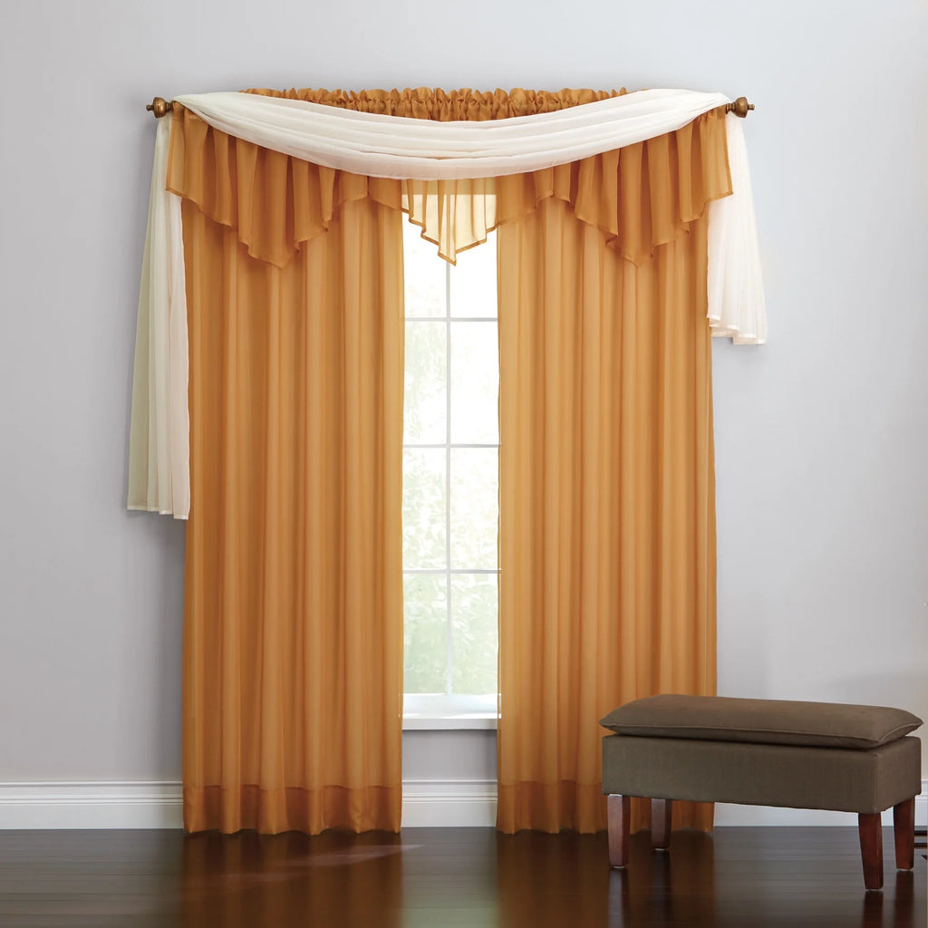 Sheer Voile Scarf Valance Y6645