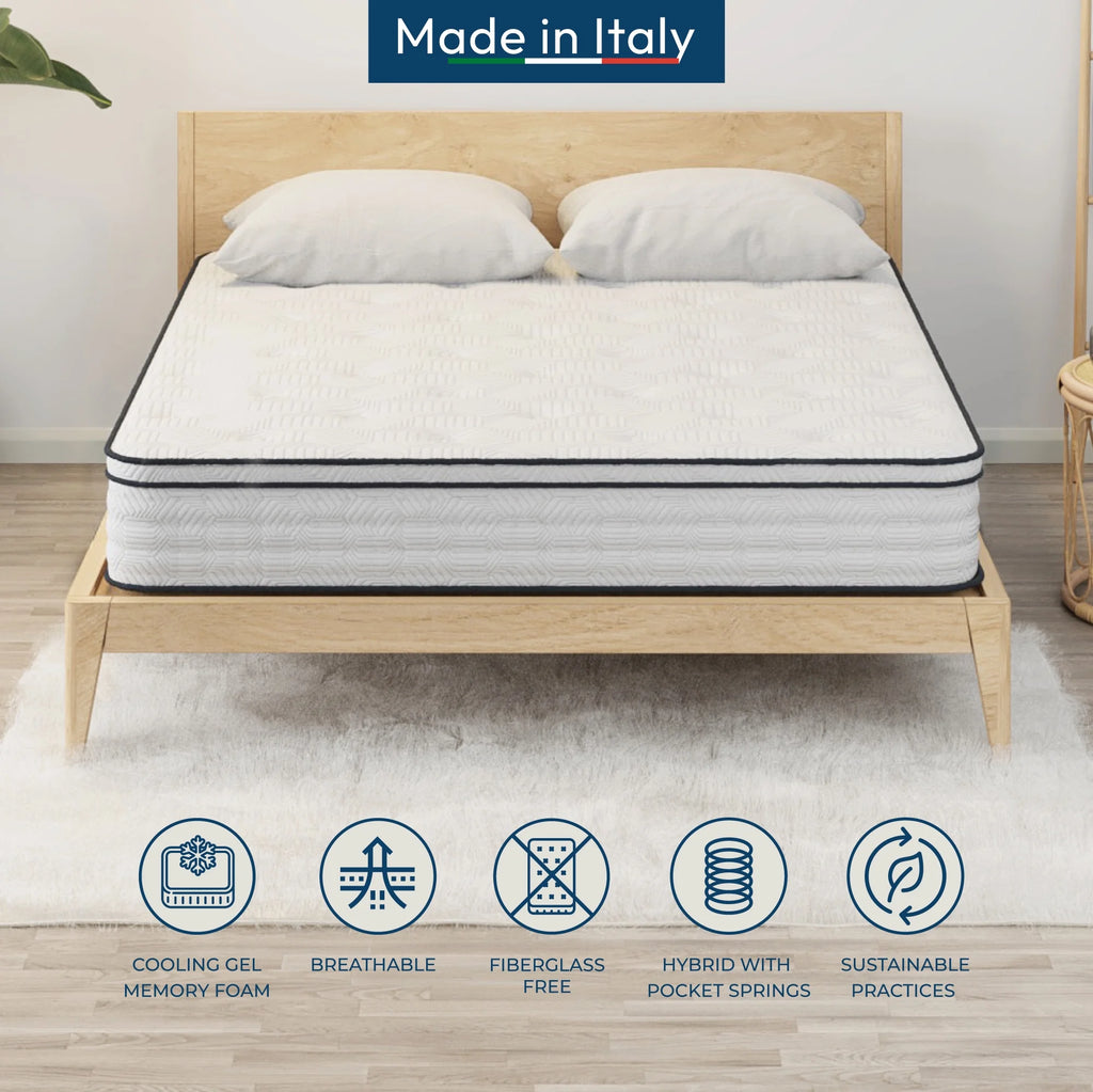 12 Full Hybrid Pocket Spring Comfort Foam Medium Mattress U322284